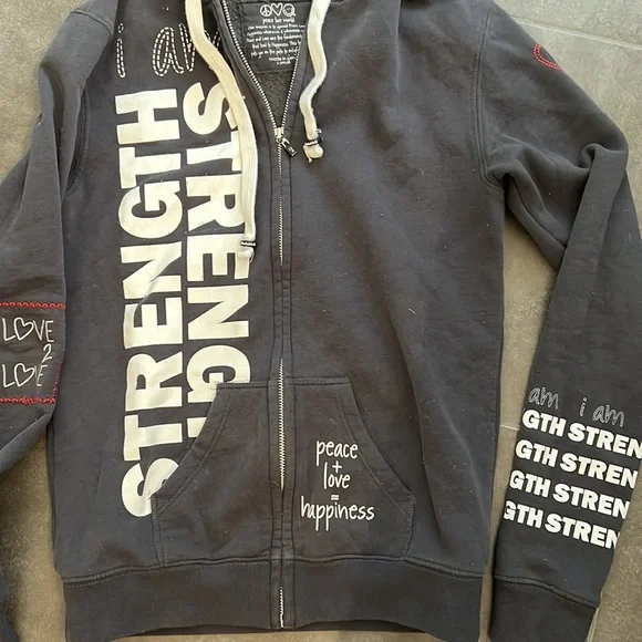 Peace Love World Zip Up Sweatshirt - Picture 3 of 7